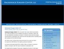 Tablet Screenshot of hackensacksurgerycenter.com